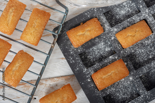 homemade financier cakes, french pastry