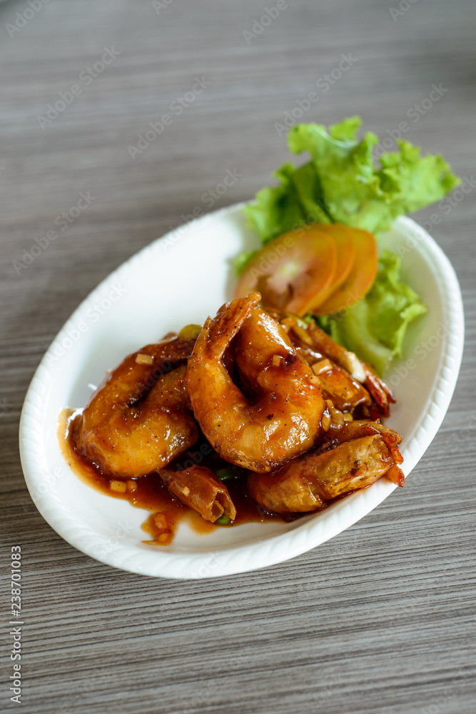 fried shrimp with chili sauce fried shrimp with chili sauce