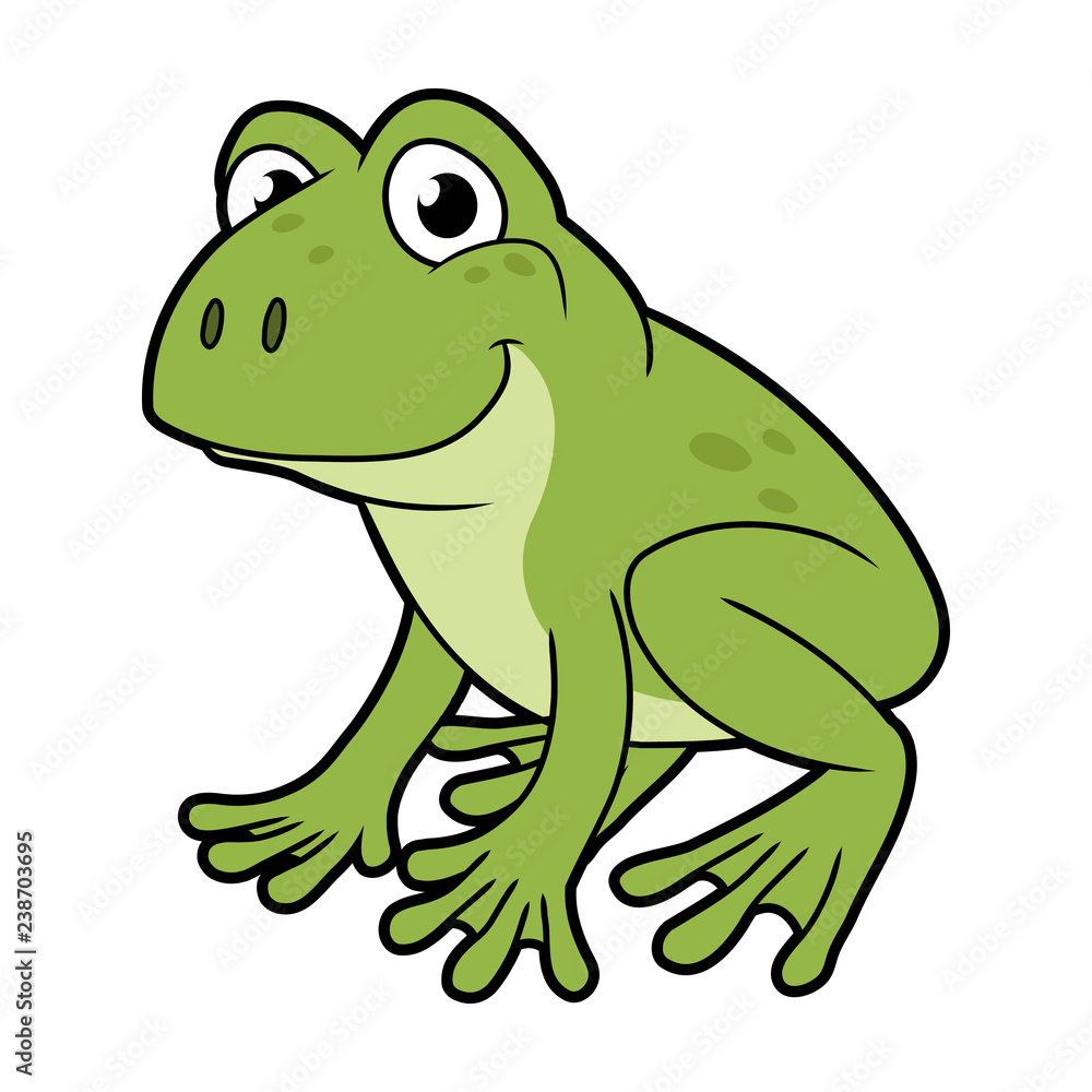 Smiling green frog Smiling green frog