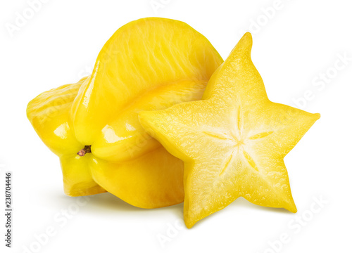 Carambola star fruit isolated