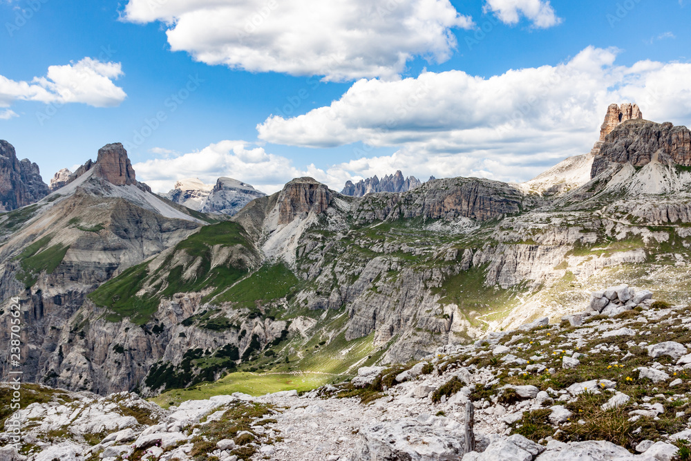 landscape in the mountains of dolomites