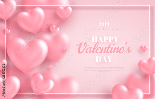 Pink Valentines Day background