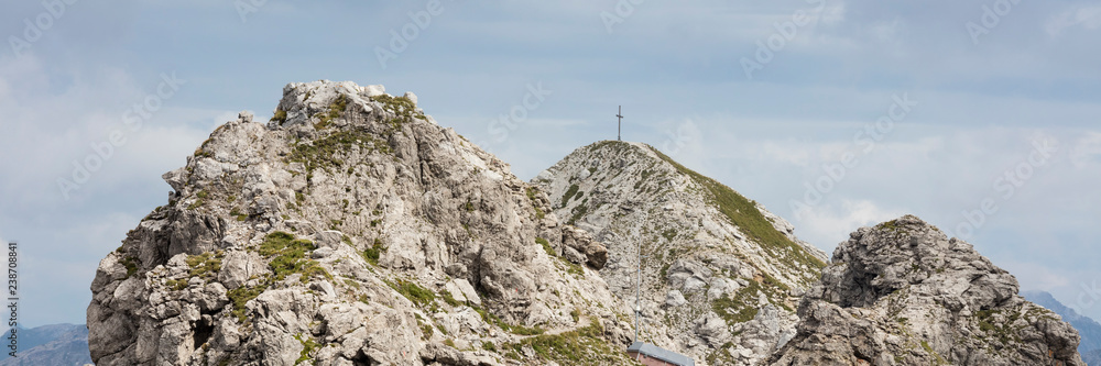 Gipfel des Wengenkopf, Oberstdorf, Allgäuer Alpen, Allgäu, Bayer, Deutschland Gipfel des Wengenkopf, Oberstdorf, Allgäuer Alpen, Allgäu, Bayer, Deutschland