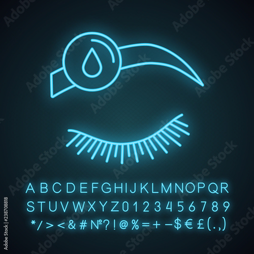 Makeup removal neon light icon