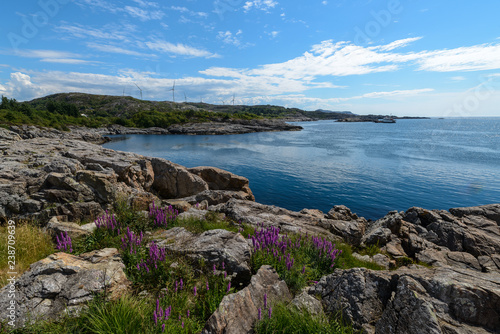 North sea shore not far from Stavanger, Norway, on a clear summer day