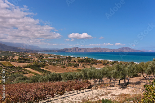 Cretan agricultural fields in autumn