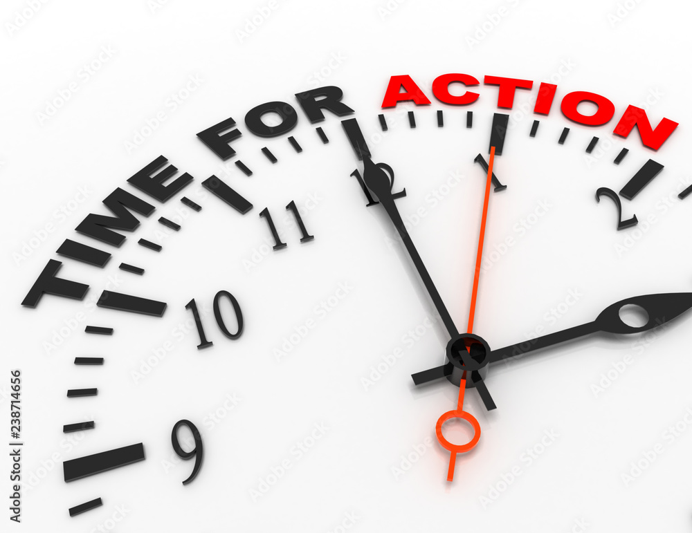 3d abstract clock with word time for action. time concept 3d abstract clock with word time for action. time concept