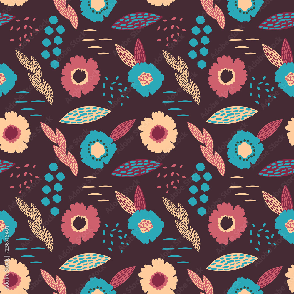 Abstract tropical floral seamless pattern Abstract tropical floral seamless pattern