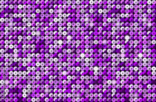 The Banner Purple Sequins Glitter, Sparkle, Back.