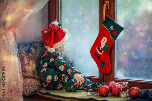 Funny baby waiting for the new year