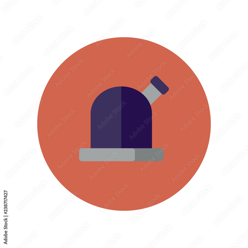 Observatory flat icon isolated on purple background. Simple sign symbol in flat style. Space elements Vector illustration for web and mobile design. Observatory flat icon isolated on purple background. Simple sign symbol in flat style. Space elements Vector illustration for web and mobile design.