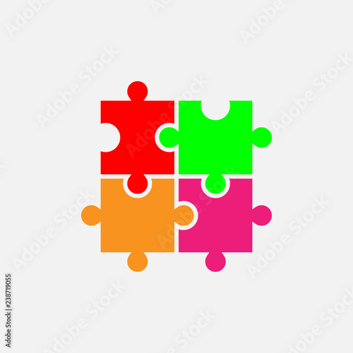 Puzzle icon. icon. Puzzle concept symbol design. Stock - Vector illustration can be used for web.
