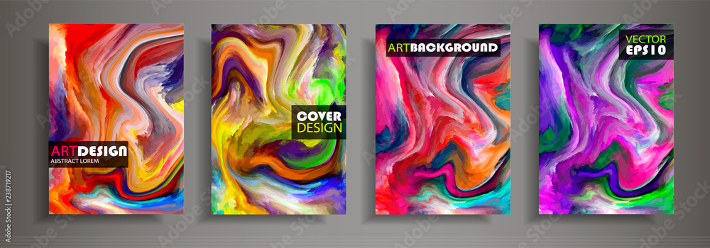 Obraz Modern design A4.Abstract marble texture of colored bright liquid paints.Splash neon acrylic paints.Used design presentations, print,flyer,business cards,invitations, calendars,sites, packaging,cover.