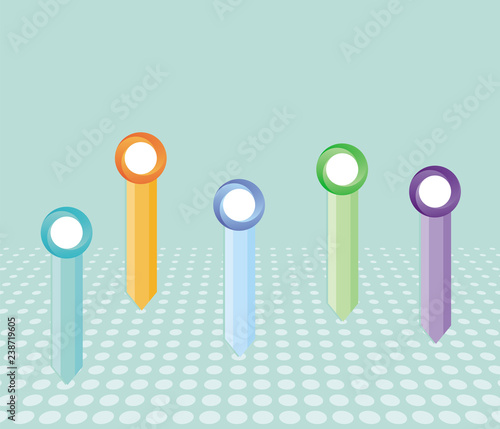 Pfeilzeichen Standpunkte, Entscheidung-Illustration