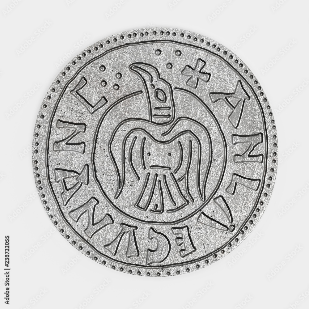 Realistic 3d Render of Silver Penny Realistic 3d Render of Silver Penny