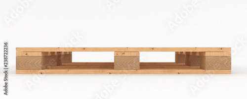 Bilde på lerret wooden Euro pallet balls isolated on white background. 3d render
