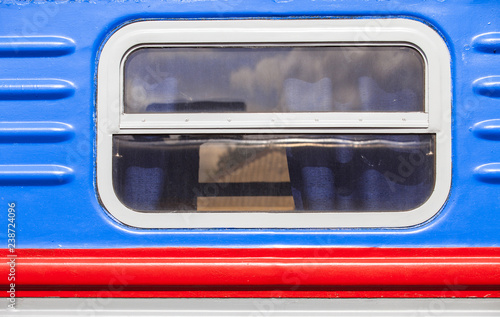 window of the passenger car