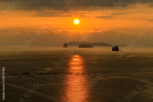 外海の夕日