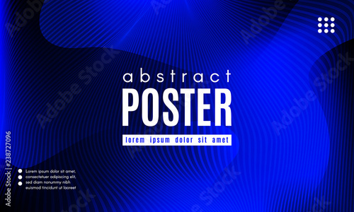 Abstract Wave Poster with Color Fluid Shapes.