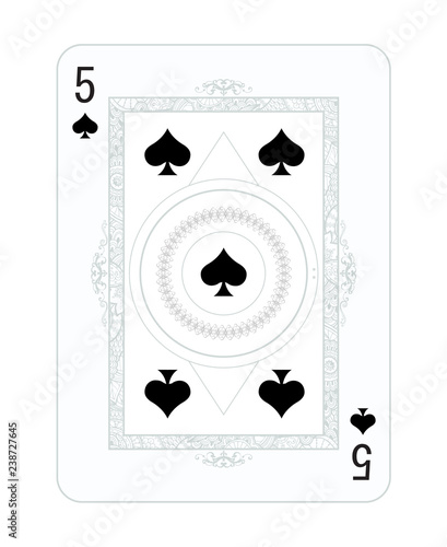 Playing cards in vintage style for poker. Original design, many small details, retro style