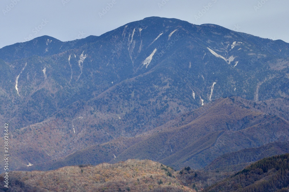 紅葉の山並み 鶏冠山からの眺望