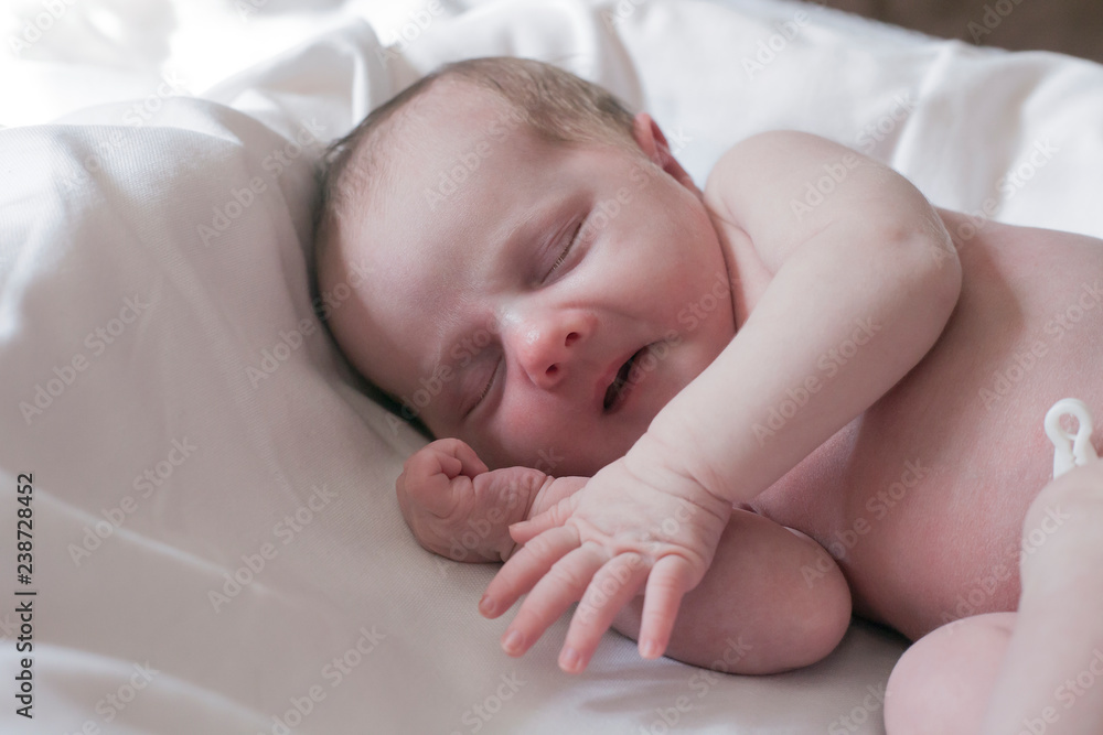 Portrait of cute baby girl yawning before asleep Portrait of cute baby girl yawning before asleep