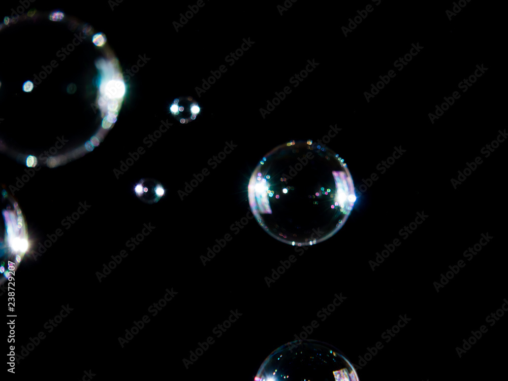 Blurred soap bubbles on black background, Photo of soap bubble, Blurred soap bubbles on black background, Photo of soap bubble,