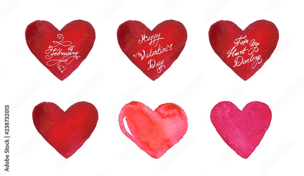 Happy Valentines Day vector banner set
