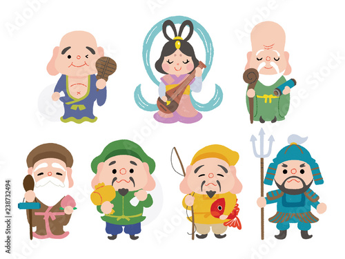 とても可愛らしい七福神