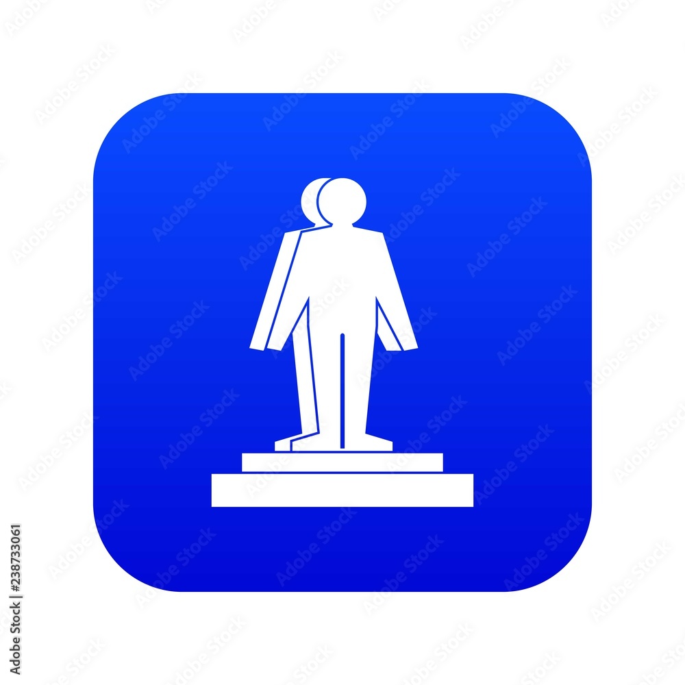 3d model of a man icon digital blue for any design isolated on white vector illustration 3d model of a man icon digital blue for any design isolated on white vector illustration