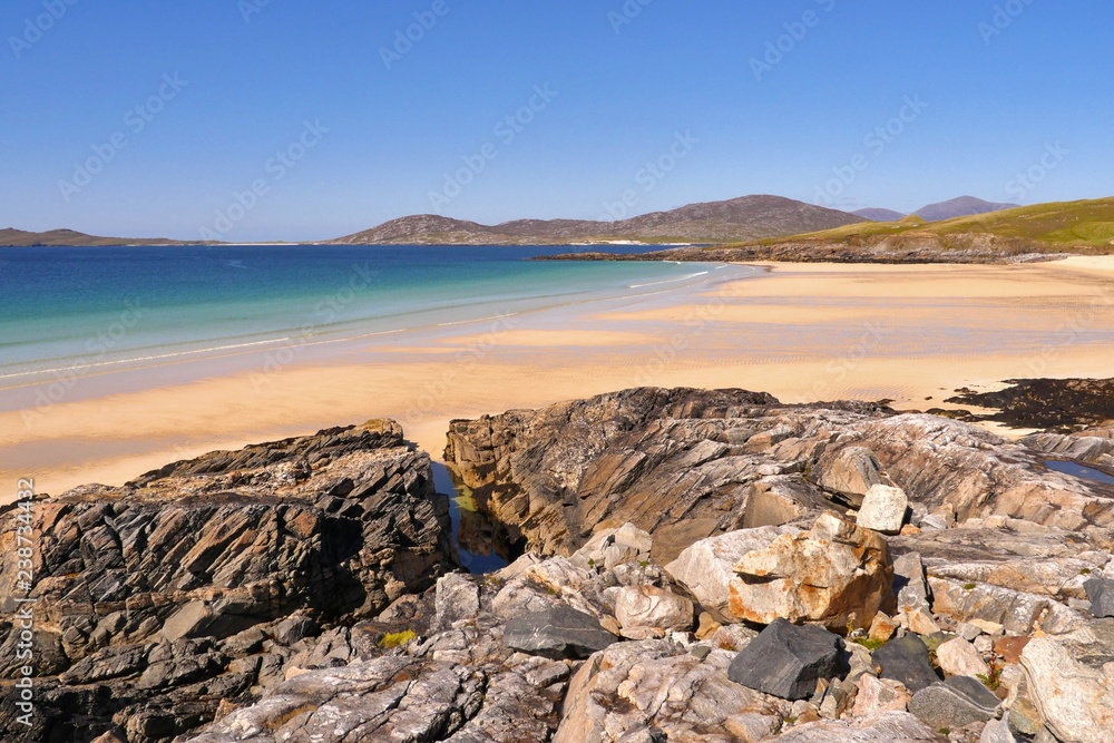 White sands beach in Isle of Harris, Outer Hebrides, Scotland, UK White sands beach in Isle of Harris, Outer Hebrides, Scotland, UK