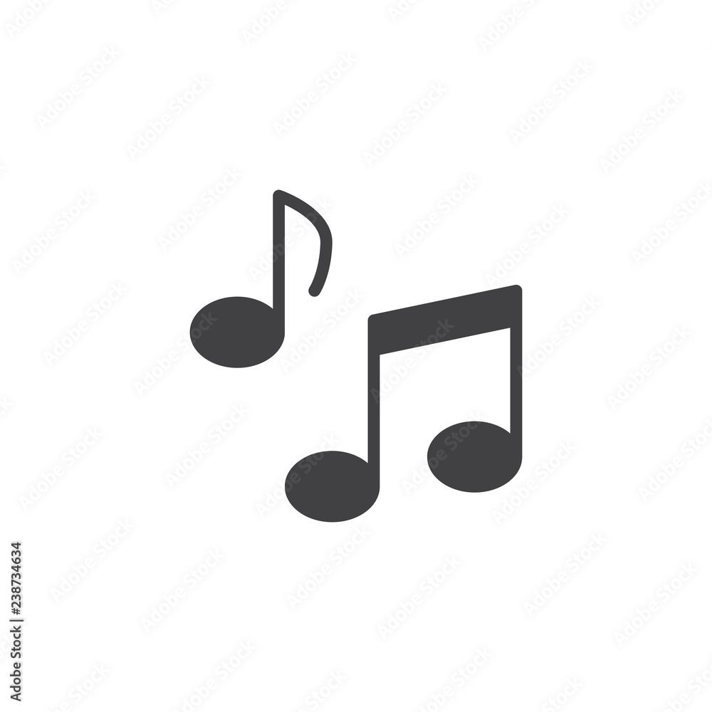 Music note vector icon. filled flat sign for mobile concept and web design. Musical notes simple solid icon. Symbol, logo illustration. Pixel perfect vector graphics Music note vector icon. filled flat sign for mobile concept and web design. Musical notes simple solid icon. Symbol, logo illustration. Pixel perfect vector graphics