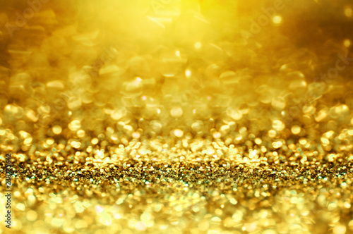 gold glitter and abstract Christmas bokhe background