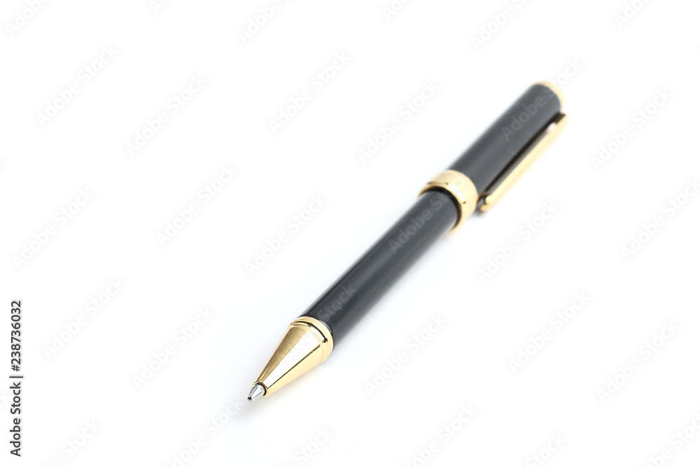 stylish ballpoint pen.isolated on a white background. stylish ballpoint pen.isolated on a white background.
