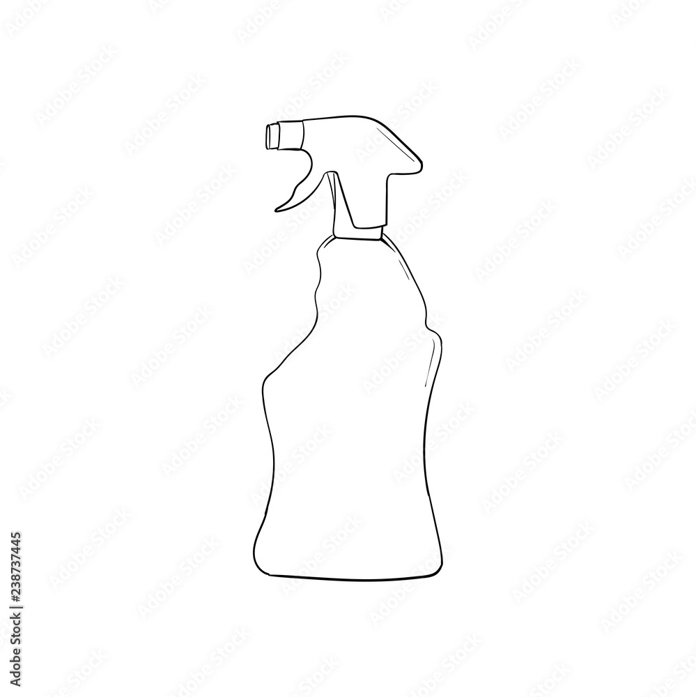 Detergent bottle. Spray cleaner. Chemicals household product Detergent bottle. Spray cleaner. Chemicals household product