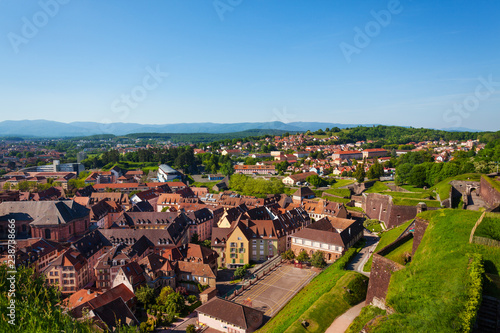 Fototapeta Naklejka Na Ścianę i Meble -  Belfort Old Town viewed from Vauban citadel