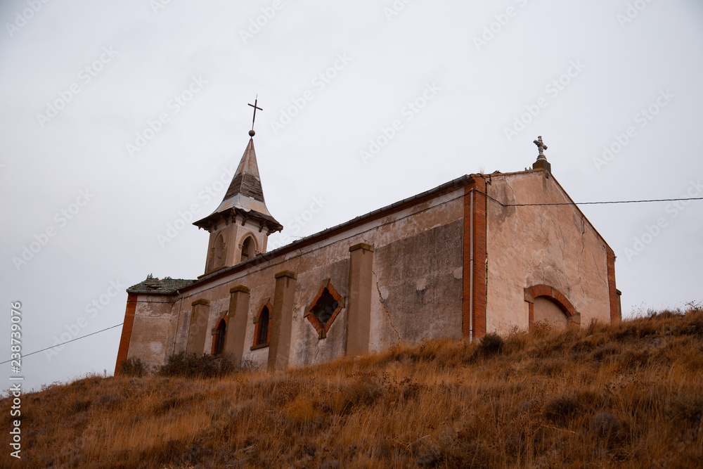 Old abandoned church in Navarra Spain