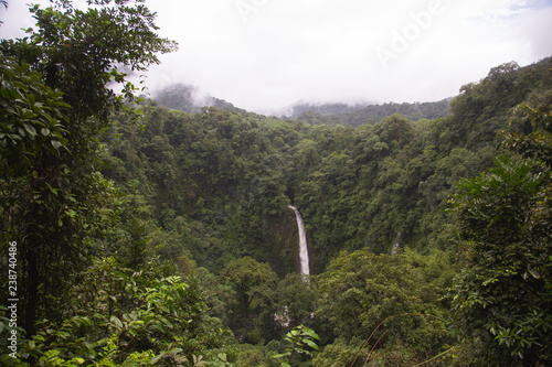 The La Fortuna waterfall near the Arenal National Park in Costa Rica