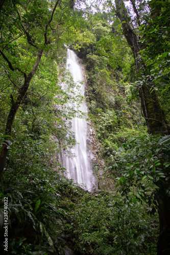 The La Fortuna waterfall near the Arenal National Park in Costa Rica