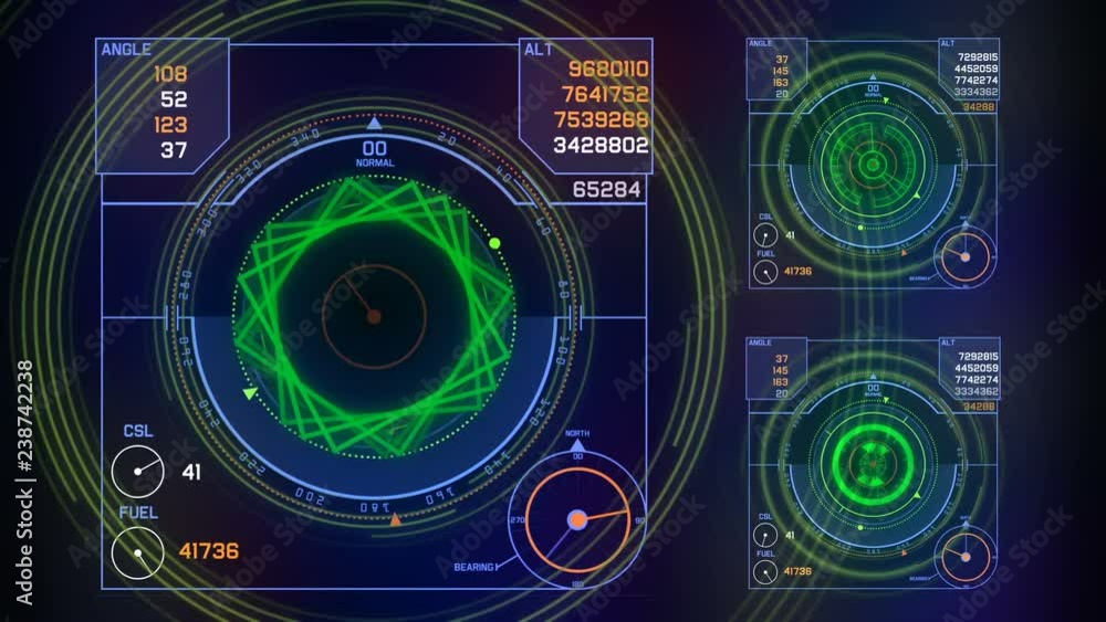 4k Radar GPS signal tech screen display,future science sci-fi data computer game navigation dashboard HUD technology interface background. 4k Radar GPS signal tech screen display,future science sci-fi data computer game navigation dashboard HUD technology interface background.