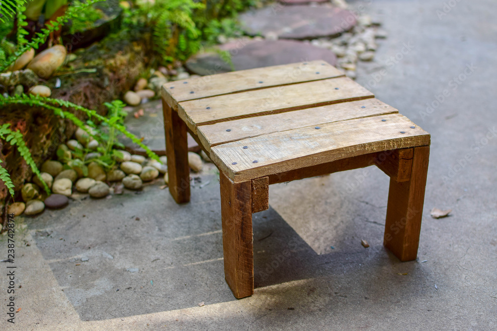 wooden bench in the park