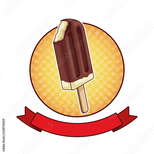 Popsicle pop art cartoon