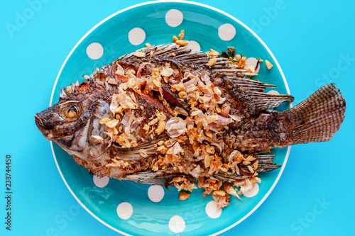 Delicious fried Tilapia fis...