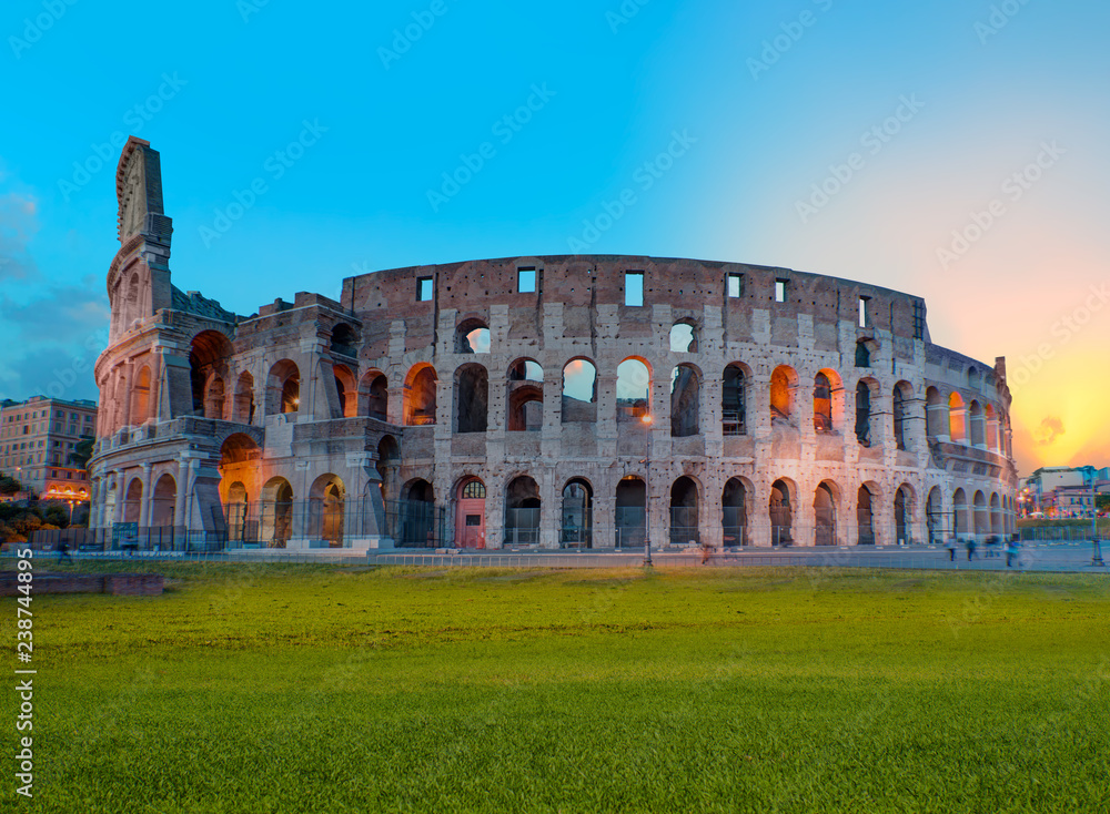Colosseum in Rome - Colosseum is the best famous known architecture and landmark in Rome, Italy 