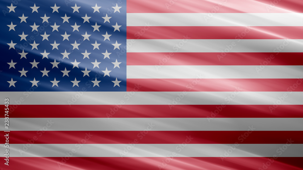 Fototapeta premium US Flag waving in the wind 