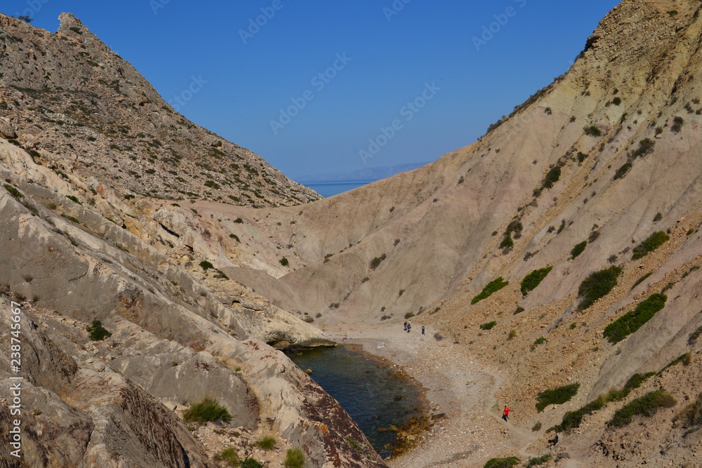 The incredible seascaping view of beach with blue sea in morocco in summer The incredible seascaping view of beach with blue sea in morocco in summer