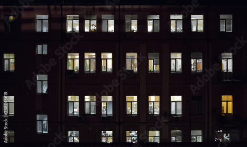 Lighted windows of an office working till late