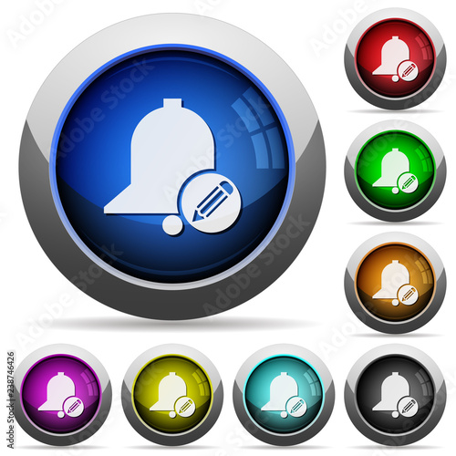 Edit reminder round glossy buttons