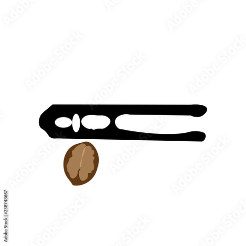 Nutcracker and walnut icon
