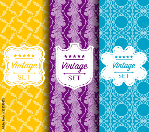 Bright seamless color vector pattern made of forged elements